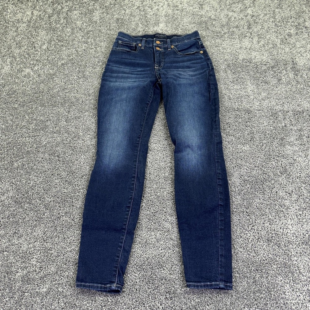 Lucky Brand Jeans Womens 6/28 Blue Mid Rise Super Skinny Ava Dark Wash Denim